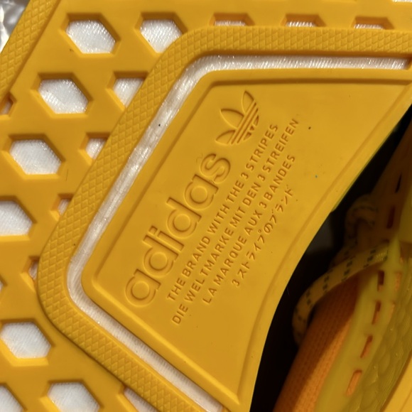 NWT Adidas Pharrell X NMD Human Race, yellow Men’s shoes - Picture 9 of 11